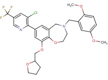 7-[3-chloro-5-(trifluoromethyl)-2-pyridinyl]-4-(2,5-dimethoxybenzyl)-9-(tetrahydro-2-furanylmethoxy)-2,3,4,5-tetrahydro-1,4-benzoxazepine