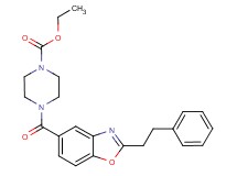 ethyl 4-{[2-(2-phenylethyl)-1,3-benzoxazol-5-yl]carbonyl}-1-piperazinecarboxylate