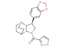 (2R*,3S*,6R*)-3-(1,3-benzodioxol-5-yl)-5-(3-isoxazolylcarbonyl)-1,5-diazatricyclo[5.2.2.0~2,6~]undecane