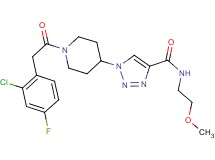 1-{1-[(2-chloro-4-fluorophenyl)acetyl]-4-piperidinyl}-N-(2-methoxyethyl)-1H-1,2,3-triazole-4-carboxamide