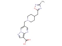 6-({4-[(3-methyl-1,2,4-oxadiazol-5-yl)methyl]piperidin-1-yl}methyl)pyrazolo[1,5-a]pyrimidine-3-carboxylic acid