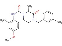N-(4-methoxy-2-methylphenyl)-2-methyl-4-(3-methylbenzyl)-3-oxopiperazine-1-carboxamide