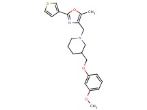 3-[(3-methoxyphenoxy)methyl]-1-{[5-methyl-2-(3-thienyl)-1,3-oxazol-4-yl]methyl}piperidine