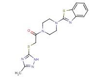 2-(4-{[(3-methyl-1H-1,2,4-triazol-5-yl)thio]acetyl}-1-piperazinyl)-1,3-benzothiazole