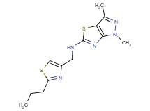 1,3-dimethyl-N-[(2-propyl-1,3-thiazol-4-yl)methyl]-1H-pyrazolo[3,4-d][1,3]thiazol-5-amine