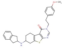 7-(2,3-dihydro-1H-inden-2-ylamino)-3-[2-(4-methoxyphenyl)ethyl]-5,6,7,8-tetrahydro[1]benzothieno[2,3-d]pyrimidin-4(3H)-one