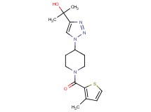 2-(1-{1-[(3-methyl-2-thienyl)carbonyl]piperidin-4-yl}-1H-1,2,3-triazol-4-yl)propan-2-ol
