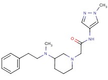 2-{3-[methyl(2-phenylethyl)amino]-1-piperidinyl}-N-(1-methyl-1H-pyrazol-4-yl)acetamide hydrochloride