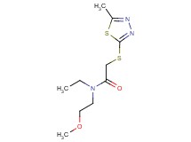 N-ethyl-N-(2-methoxyethyl)-2-[(5-methyl-1,3,4-thiadiazol-2-yl)thio]acetamide