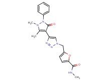 5-{[4-(1,5-dimethyl-3-oxo-2-phenyl-2,3-dihydro-1H-pyrazol-4-yl)-1H-1,2,3-triazol-1-yl]methyl}-N-methyl-2-furamide