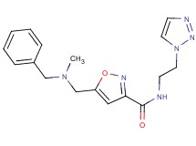 5-{[benzyl(methyl)amino]methyl}-N-[2-(1H-1,2,3-triazol-1-yl)ethyl]isoxazole-3-carboxamide