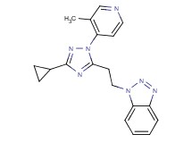 1-{2-[3-cyclopropyl-1-(3-methylpyridin-4-yl)-1H-1,2,4-triazol-5-yl]ethyl}-1H-1,2,3-benzotriazole