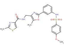 N-{[2-(3-{[(4-methoxyphenyl)sulfonyl]amino}phenyl)-5-methyl-1,3-oxazol-4-yl]methyl}-2-methyl-1,3-thiazole-4-carboxamide