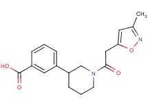3-{1-[(3-methylisoxazol-5-yl)acetyl]piperidin-3-yl}benzoic acid