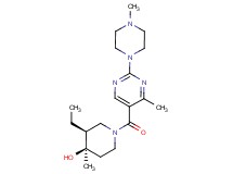 (3S*,4R*)-3-ethyl-4-methyl-1-{[4-methyl-2-(4-methylpiperazin-1-yl)pyrimidin-5-yl]carbonyl}piperidin-4-ol