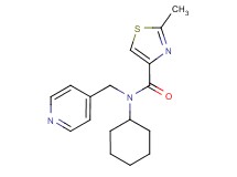 N-cyclohexyl-2-methyl-N-(pyridin-4-ylmethyl)-1,3-thiazole-4-carboxamide