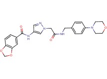 N-[1-(2-{[4-(4-morpholinyl)benzyl]amino}-2-oxoethyl)-1H-pyrazol-4-yl]-1,3-benzodioxole-5-carboxamide
