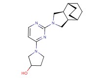 1-{2-[(1R*,2R*,6S*,7S*)-4-azatricyclo[5.2.2.0~2,6~]undec-4-yl]-4-pyrimidinyl}-3-pyrrolidinol