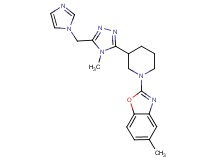 2-{3-[5-(1H-imidazol-1-ylmethyl)-4-methyl-4H-1,2,4-triazol-3-yl]piperidin-1-yl}-5-methyl-1,3-benzoxazole