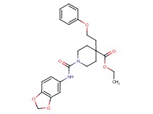 ethyl 1-[(1,3-benzodioxol-5-ylamino)carbonyl]-4-(2-phenoxyethyl)-4-piperidinecarboxylate