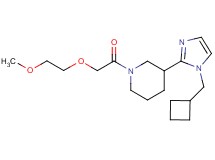 3-[1-(cyclobutylmethyl)-1H-imidazol-2-yl]-1-[(2-methoxyethoxy)acetyl]piperidine