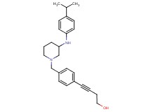 4-[4-({3-[(4-isopropylphenyl)amino]-1-piperidinyl}methyl)phenyl]-3-butyn-1-ol