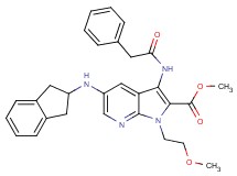 methyl 5-(2,3-dihydro-1H-inden-2-ylamino)-1-(2-methoxyethyl)-3-[(phenylacetyl)amino]-1H-pyrrolo[2,3-b]pyridine-2-carboxylate