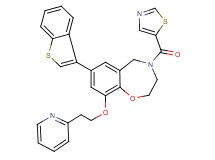7-(1-benzothien-3-yl)-9-[2-(2-pyridinyl)ethoxy]-4-(1,3-thiazol-5-ylcarbonyl)-2,3,4,5-tetrahydro-1,4-benzoxazepine