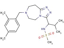 N-{1-[7-(2,4-dimethylbenzyl)-6,7,8,9-tetrahydro-5H-[1,2,4]triazolo[4,3-d][1,4]diazepin-3-yl]-2-methylpropyl}methanesulfonamide