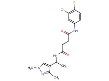 N-(3-chloro-4-fluorophenyl)-N'-[1-(1,3-dimethyl-1H-pyrazol-4-yl)ethyl]succinamide