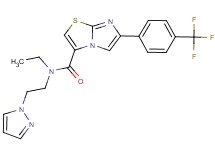 N-ethyl-N-[2-(1H-pyrazol-1-yl)ethyl]-6-[4-(trifluoromethyl)phenyl]imidazo[2,1-b][1,3]thiazole-3-carboxamide