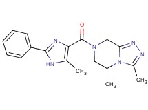 3,5-dimethyl-7-[(5-methyl-2-phenyl-1H-imidazol-4-yl)carbonyl]-5,6,7,8-tetrahydro[1,2,4]triazolo[4,3-a]pyrazine