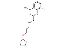 2-({[3-(cyclopentyloxy)propyl]amino}methyl)-8-fluoroquinolin-4-ol