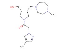 {(3R*,4R*)-4-[(4-methyl-1,4-diazepan-1-yl)methyl]-1-[(4-methyl-1H-pyrazol-1-yl)acetyl]-3-pyrrolidinyl}methanol