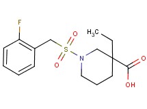 3-ethyl-1-[(2-fluorobenzyl)sulfonyl]-3-piperidinecarboxylic acid