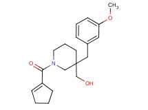 [1-(1-cyclopenten-1-ylcarbonyl)-3-(3-methoxybenzyl)-3-piperidinyl]methanol