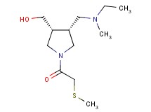 {(3R*,4R*)-4-{[ethyl(methyl)amino]methyl}-1-[(methylthio)acetyl]-3-pyrrolidinyl}methanol