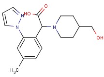 [4-(hydroxymethyl)piperidin-1-yl][4-methyl-2-(1H-pyrazol-1-yl)phenyl]acetic acid
