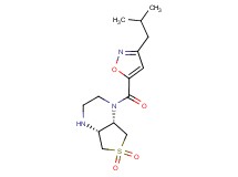 (4aR*,7aS*)-1-[(3-isobutyl-5-isoxazolyl)carbonyl]octahydrothieno[3,4-b]pyrazine 6,6-dioxide