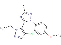 5-(4-chloro-1-ethyl-1H-pyrazol-5-yl)-1-(4-methoxyphenyl)-1H-1,2,4-triazole