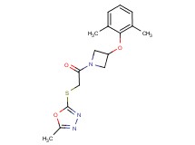 2-({2-[3-(2,6-dimethylphenoxy)azetidin-1-yl]-2-oxoethyl}thio)-5-methyl-1,3,4-oxadiazole