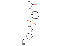 N-[3-({[(1-ethylpyrrolidin-3-yl)methyl]amino}sulfonyl)phenyl]acetamide