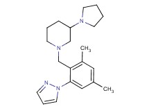 1-[2,4-dimethyl-6-(1H-pyrazol-1-yl)benzyl]-3-(1-pyrrolidinyl)piperidine