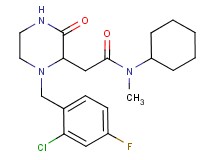 2-[1-(2-chloro-4-fluorobenzyl)-3-oxo-2-piperazinyl]-N-cyclohexyl-N-methylacetamide