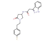N-{1-[2-(4-fluorophenyl)ethyl]-5-oxo-3-pyrrolidinyl}-2-(1H-indazol-3-yl)acetamide