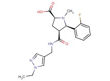 (2S*,4S*,5R*)-4-({[(1-ethyl-1H-pyrazol-4-yl)methyl]amino}carbonyl)-5-(2-fluorophenyl)-1-methylpyrrolidine-2-carboxylic acid