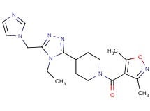 1-[(3,5-dimethylisoxazol-4-yl)carbonyl]-4-[4-ethyl-5-(1H-imidazol-1-ylmethyl)-4H-1,2,4-triazol-3-yl]piperidine