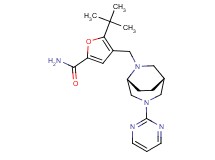 5-tert-butyl-4-{[(1R*,5R*)-3-pyrimidin-2-yl-3,6-diazabicyclo[3.2.2]non-6-yl]methyl}-2-furamide