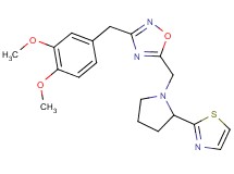 3-(3,4-dimethoxybenzyl)-5-{[2-(1,3-thiazol-2-yl)-1-pyrrolidinyl]methyl}-1,2,4-oxadiazole