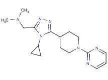 1-[4-cyclopropyl-5-(1-pyrimidin-2-ylpiperidin-4-yl)-4H-1,2,4-triazol-3-yl]-N,N-dimethylmethanamine